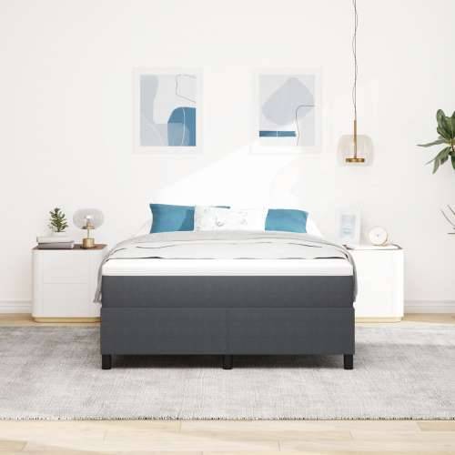 Krevet s boxspringom i madracem tamno siva 140x200 cm tkanina od žoržeta Cijena