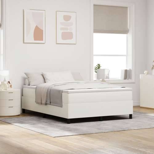 Box Spring Krevet s Madracem Krem 140x200 cm Corduroy Tkanina Cijena