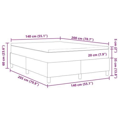Krevet sa box springom s madracem plavi 140x200 cm kordura Cijena