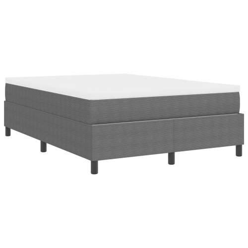 Krevet s Box Springom s Madracem Svijetlosiva 160x200 cm Rebrasta Tkanina Cijena