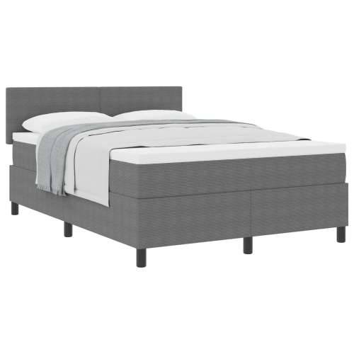 Box Spring Krevet s madracem svijetlo sivi 140x200 cm baršunasta tkanina Cijena