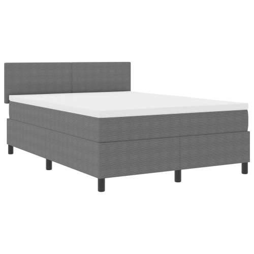Krevet s oprugom s madracem svijetlo siva 160x200 cm tkanina od kordura Cijena