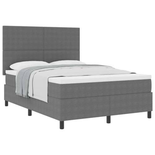 Box Spring Krevet s Madracem Lagano Sivi 140x200 cm Tkanina od kovaljura Cijena