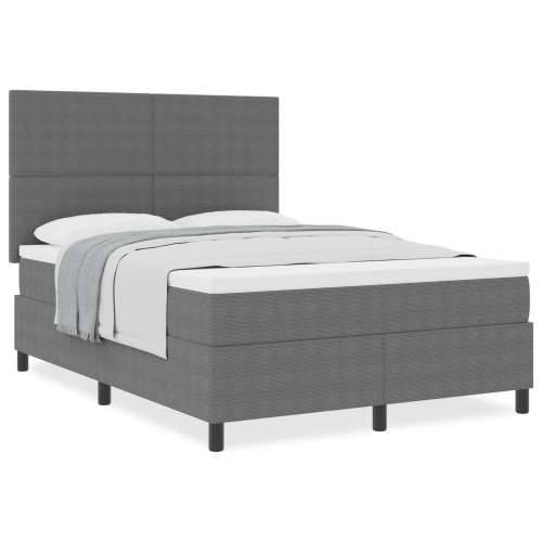 Box Spring Krevet s Madracem Lagano Sivi 140x200 cm Tkanina od kovaljura Cijena
