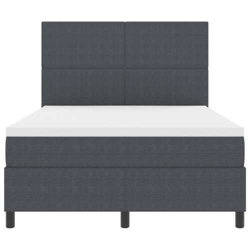 Box Spring Krevet s madracem Tamno sivi 140x200 cm Baršunasta tkanina Cijena