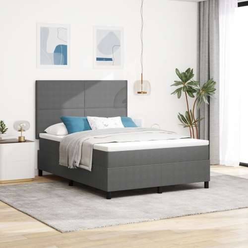 Krevet s podnicom s madracem svijetlosivi 140x200 cm plišna tkanina Cijena