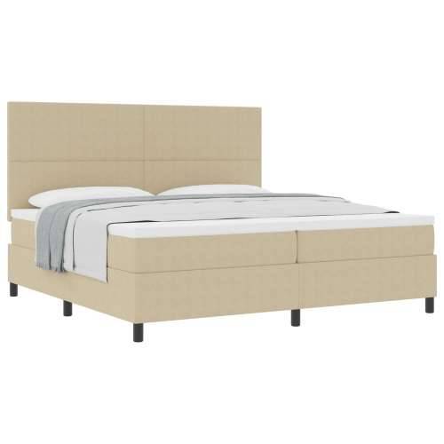 Krevet s kutijom s madracem svijetlozeleno sivo 200x200 cm Korduroy tkanina Cijena