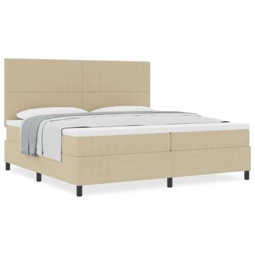 Krevet s kutijom s madracem svijetlozeleno sivo 200x200 cm Korduroy tkanina Cijena
