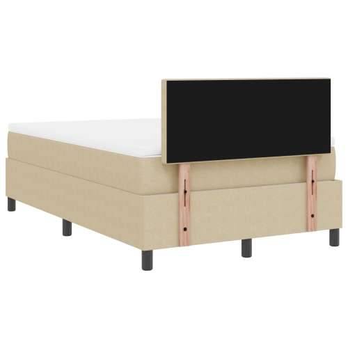 krevet s oprugom s madracem i LED svjetlom bež 120x200 cm tkanina od kordura Cijena