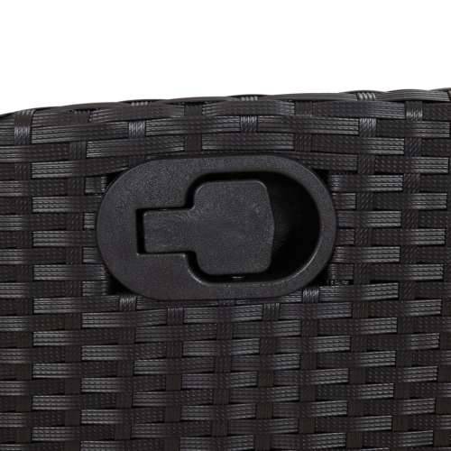 Vrtna garnitura - 9-dijelni vrtni blagovaonski set s jastucima crni od poliratana - 200 x 100 x 74 cm Sa naslonom za noge 8 Cijena