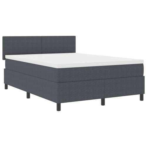 Posteljina s kutijom s madracem & LED tamno siva 160x200 cm kordurojna tkanina Cijena