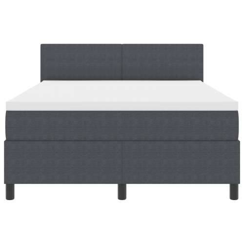 Posteljina s kutijom s madracem & LED tamno siva 160x200 cm kordurojna tkanina Cijena