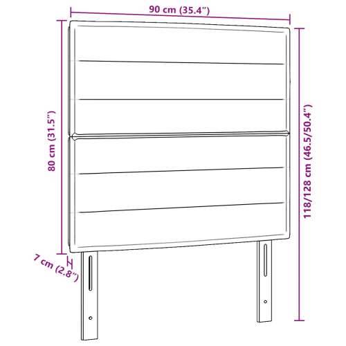 Naslon za glavu Linije Dizajn Tamno siva 90 cm Tkanina Cijena