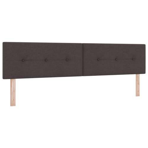 Krevet s oprugom s madracem Tamno smeđa 200x200 cm Tkanina Cijena