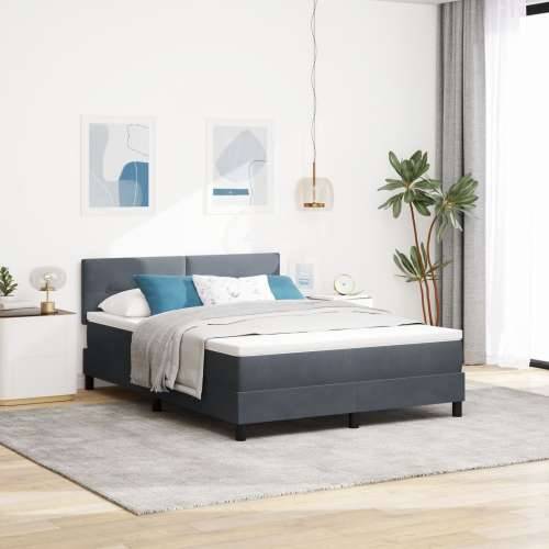 Box Spring Krevet s Madracem Tamno Siva 160x200 cm Baršun Cijena