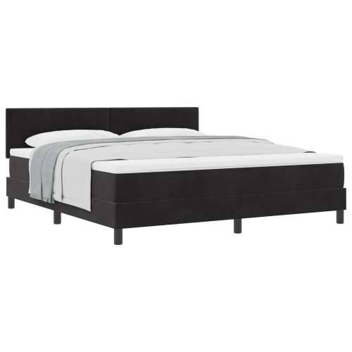 Box Spring Krevet s Madracem Crna Super King Baršun Cijena