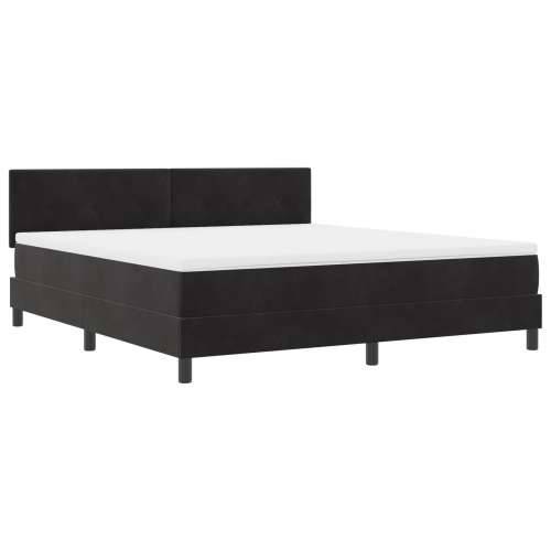Box Spring Krevet s Madracem Crna Super King Baršun Cijena