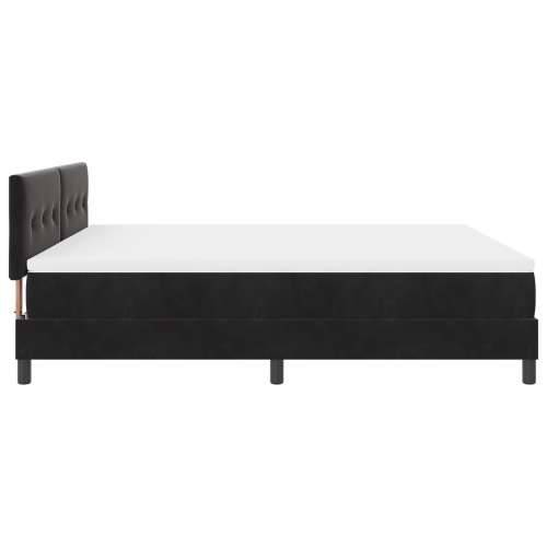 Box Spring Krevet s Madracem Crna Super King Baršun Cijena