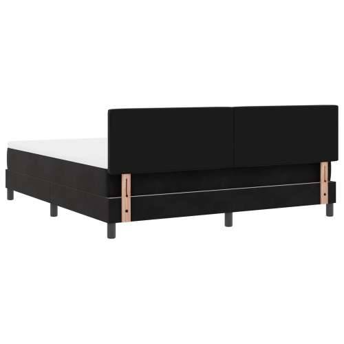 Box Spring Krevet s Madracem Crna Super King Baršun Cijena
