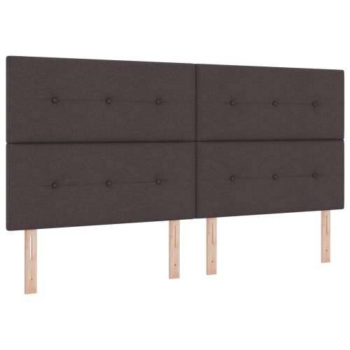 Krevet s box springom s madracem Tamno smeđa 200x200 cm Tkanina Cijena