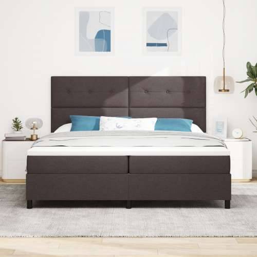 Krevet s box springom s madracem Tamno smeđa 200x200 cm Tkanina Cijena