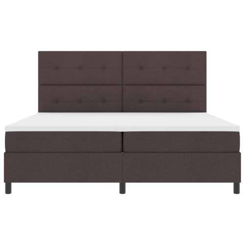 Krevet s box springom s madracem Tamno smeđa 200x200 cm Tkanina Cijena