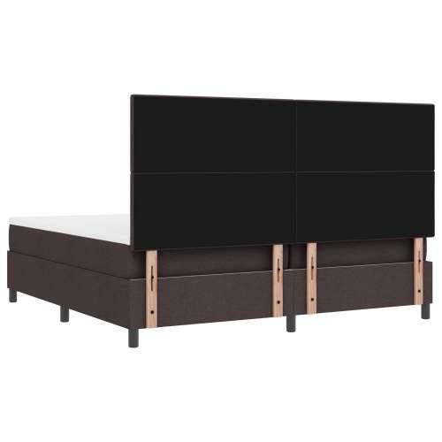 Krevet s box springom s madracem Tamno smeđa 200x200 cm Tkanina Cijena