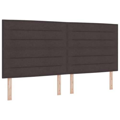 Box Spring Krevet s Madracem i Klupom Tamnosmeđi 200x200 cm Tkanina Cijena