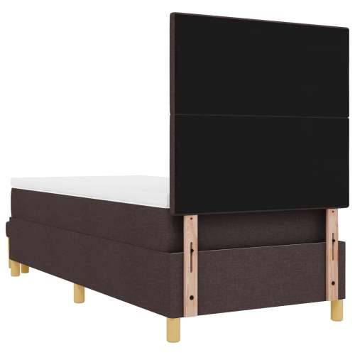 Box Spring Krevet s Madracem i Klupom Tamno Smeđa 100x200 cm Tkanina Cijena