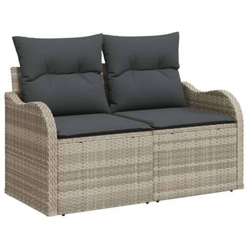 Set vrtnih sofa od 7 dijelova s jastučićima svjetlosivi poli ratan Cijena