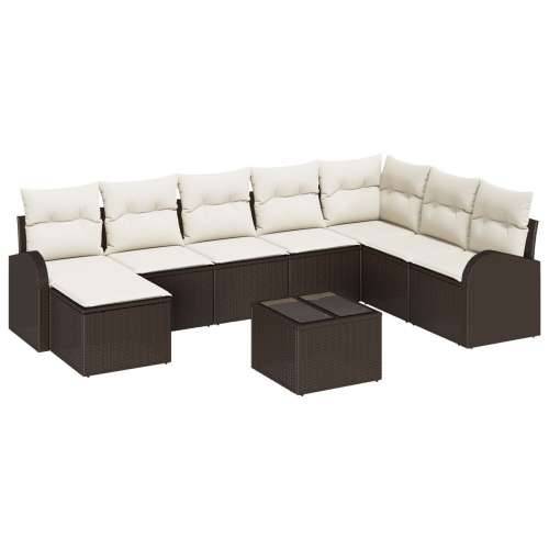 Set vrtnih sofa od 8 dijelova s jastucima sivi poli ratan Cijena