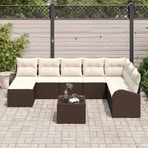 Set vrtnih sofa od 8 dijelova s jastucima sivi poli ratan Cijena
