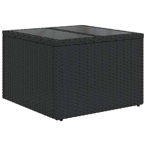 vrtni sofaset Set od 9 Crna Ratan, čelik obložen prahom Cijena