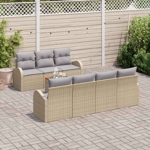 8-dijelni vrtni sofa set s jastučićima bež poli ratan akacija Cijena