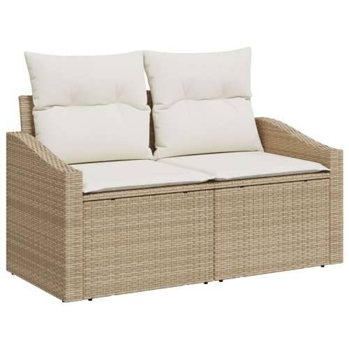 set baštenskih sofa od 8 komada s jastucima bež poli ratan akacija Cijena