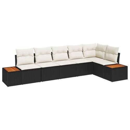 set vrtnih sofa s jastučićima u crnom poli ratan Cijena