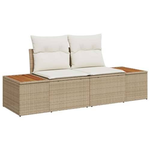 set od 6 vrtnih sofa s jastučićima bež Polirani ratan Cijena