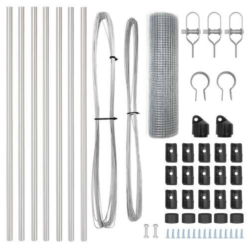 set stupova Set od 2 Pocinčani čelik 10 x 0.5 m Izdržljiv Cijena