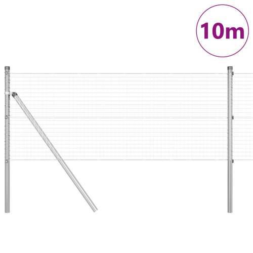 Set postova za ograde Set od 2 Pocinčani čelik 10 x 0.5 m Cijena