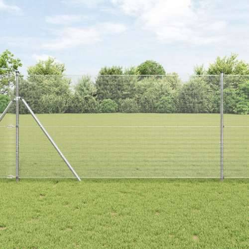 zavarena žičana ograda s 7 postova 1.4x10 m Galvanizirani čelik Cijena