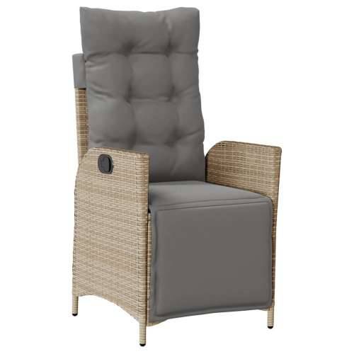 Vrtna garnitura - 9-dijelni vrtni blagovaonski set od poliratana s jastucima bež - 200 x 100 x 74 cm Sa naslonom za noge 8 Cijena