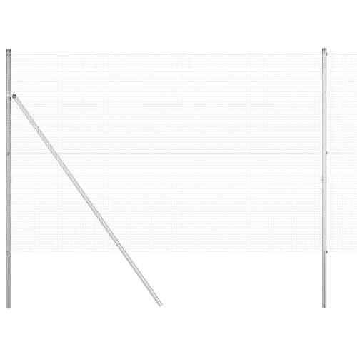 Set stupova ograde Set od 2 Pocinčani čelik 10 x 1.5 m Izdržljivo Cijena