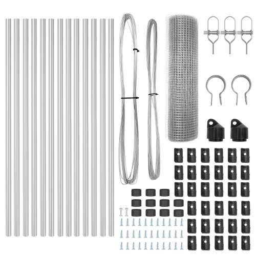 Set Stupa Ograde Set od 2 Pocinčani čelik 25 x 0.5 m Izdržljivo Cijena