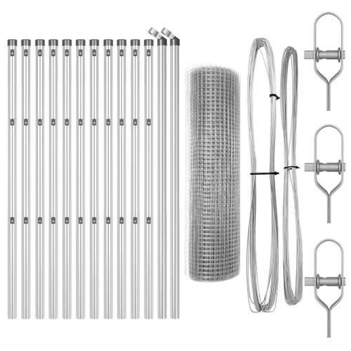 Set stupova ograde s panelima Set od 2 Pocinčani čelik 25 x 0.5 m Cijena