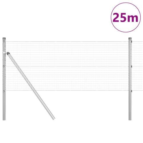zavarena žičana ograda s 13 stupova 0.6x25 m Pocinčani čelik Cijena