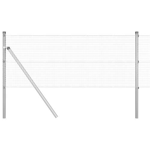 zavarena žičana ograda s 13 stubova 0.8x25 m Pocinčani čelik Cijena