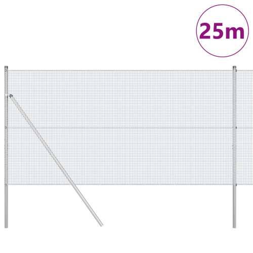 Zavarena ogradna mreža s 13 stubova 1x25 m Galvanizirani čelik Cijena