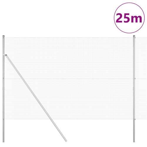 Zavarena Ograda s 13 Stupova 1.5x25 m Pocinčani Čelik Cijena