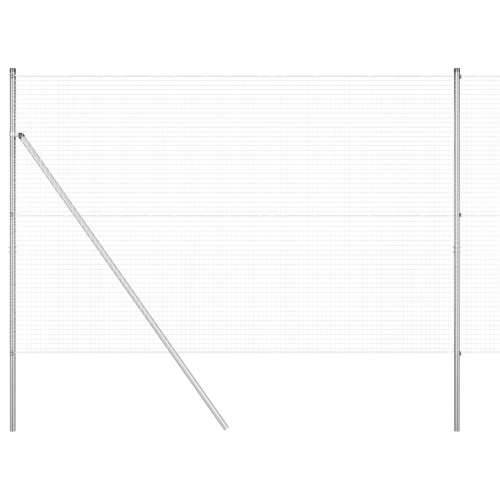 zavarena žičana ograda s 13 stubova 1.5x25 m pocinčani čelik Cijena
