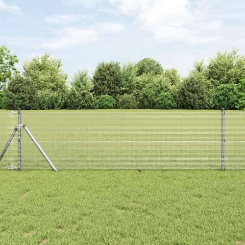 zavarena žičana ograda s 13 stubova 0.8x50 m pocinčani čelik Cijena